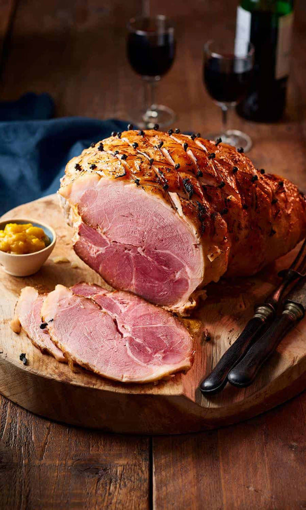 A roasted gammon joint.