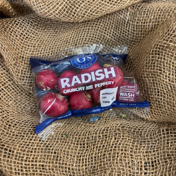 A pack of English radishes.