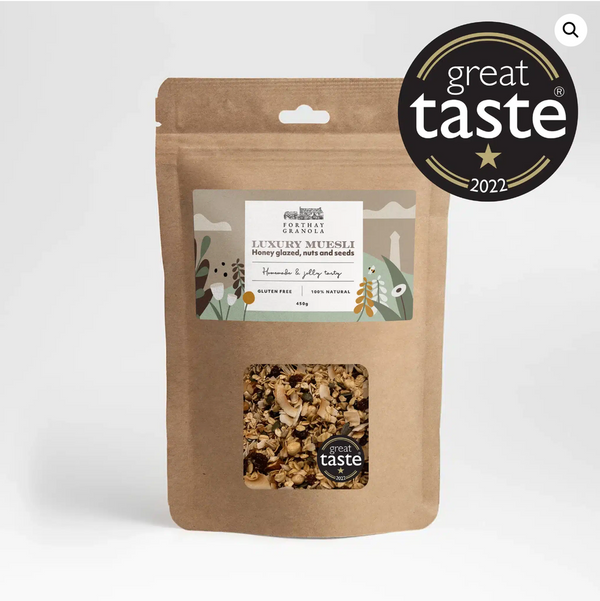 A pack of Forthay Granola Luxury Muesli Honey Glazed Nuts and Seeds.