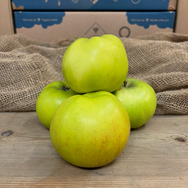 A group of granny smith apples. 