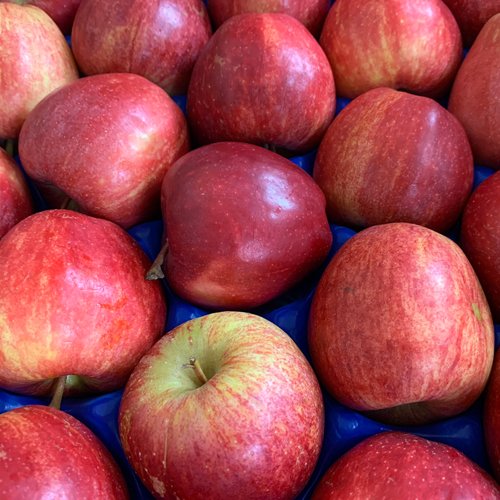 A close up of royal gala apples.