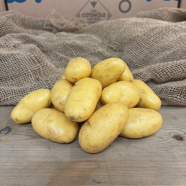 A bunch of salad potatoes.